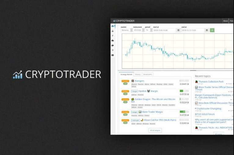 Cryptotrader app för handel online

