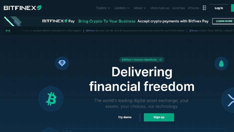 Bitfinex-kryptobörs-med-låg-avgift