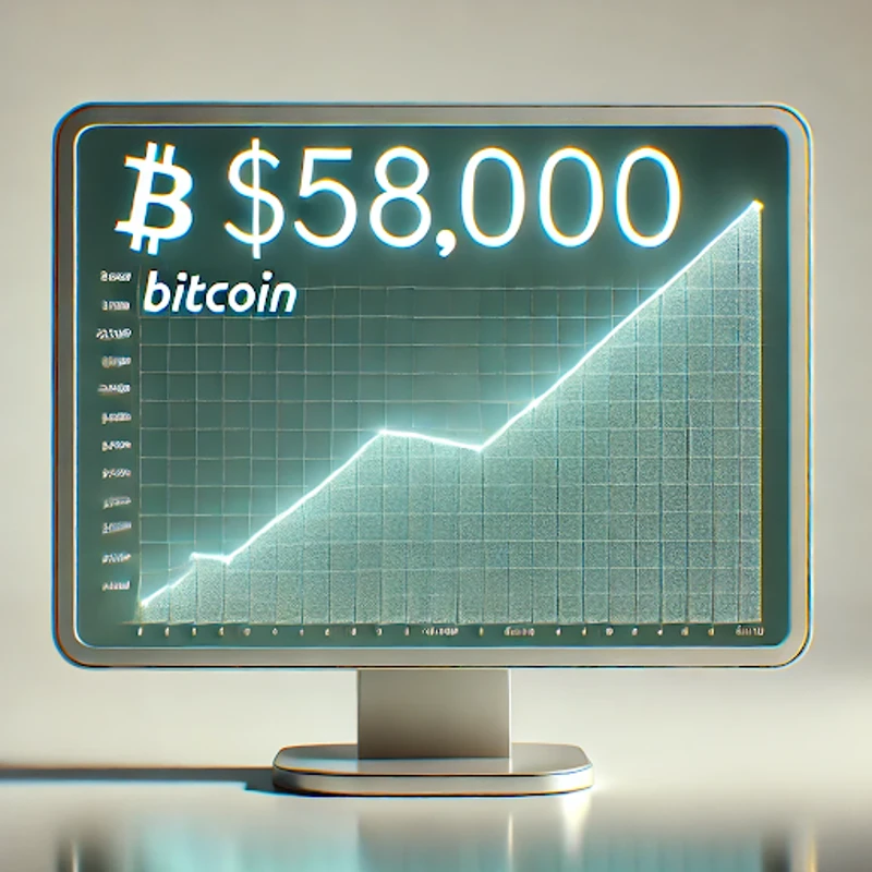 Bitcoin-pris vid 58 000 dollar