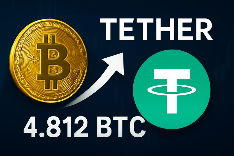Tether utökar sina Bitcoin-innehav med nytt köp av 4 812 BTC